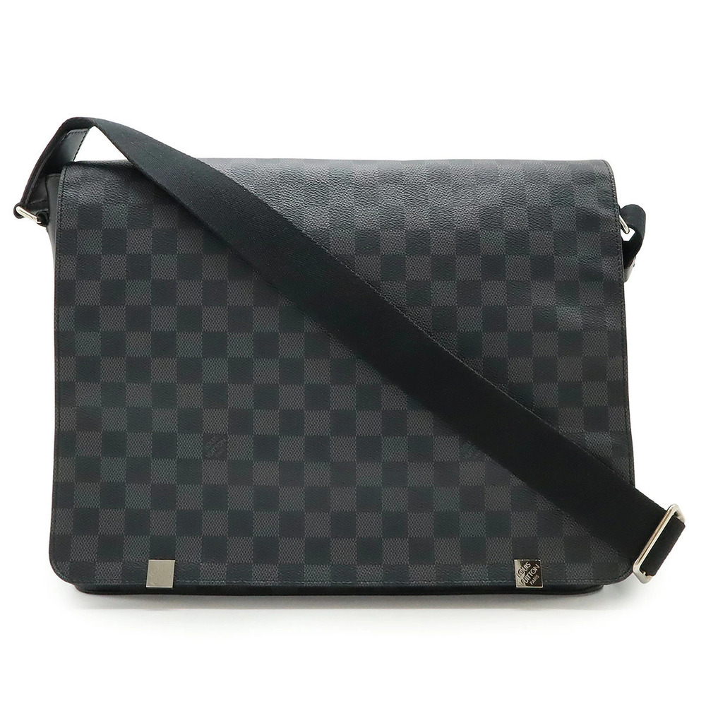 LOUIS VUITTON Damier Graphite Black District NM Messenger Crossbody